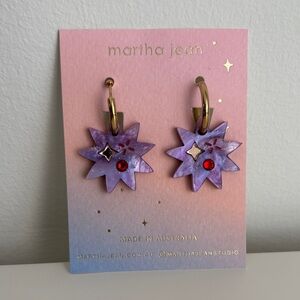 Purple Star Earrings
